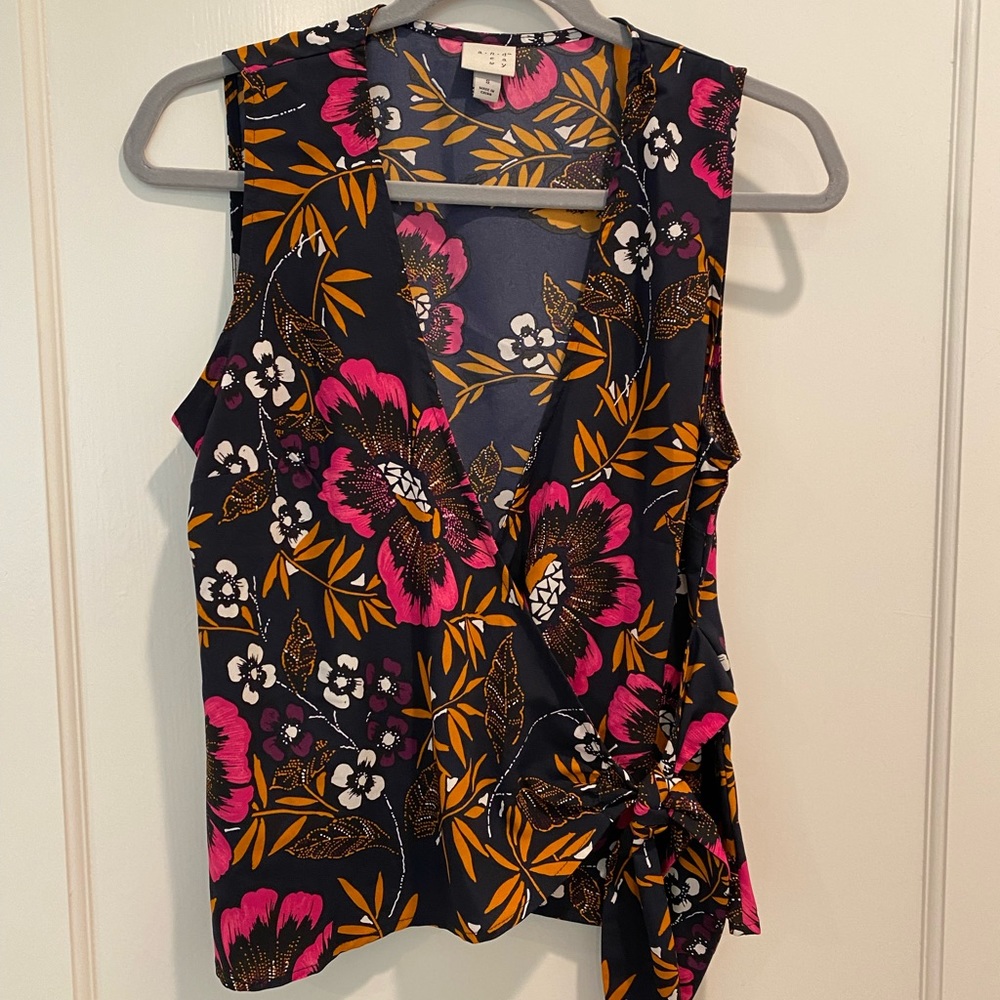 a new day wrap floral tank top